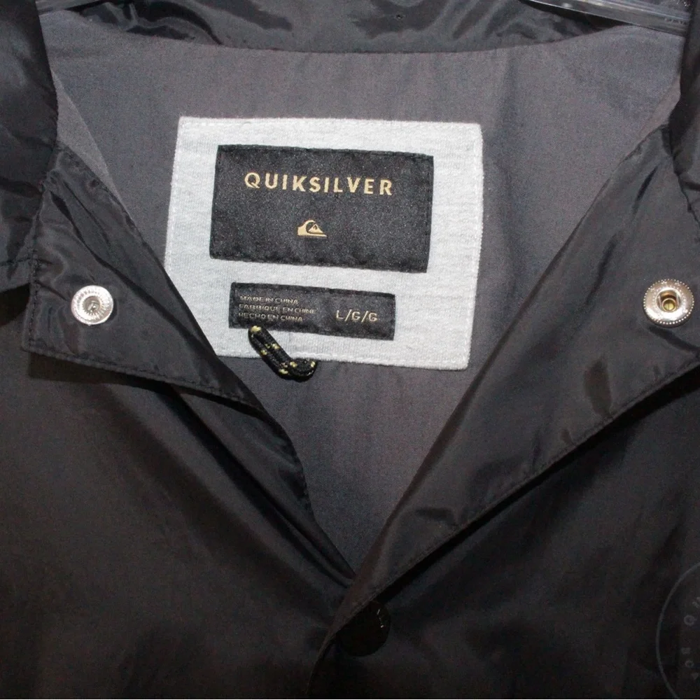 QuikSilver Black Surf Coach Jacket - Picture 2 of 4